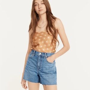 J Crew High Rise Straight Jean Shorts